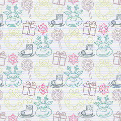 ector abstract seamless Christmas pattern