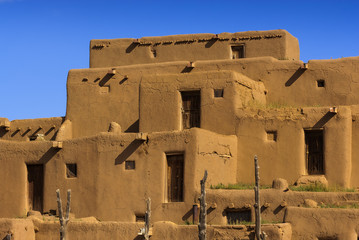 Taos Pueblo, älteste Indianerhäuser in USA