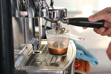 coffee machine making a cup of coffee