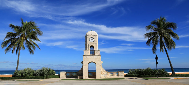 Worth Avenue Clock Tower on Palm Beach, Florida