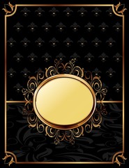 vintage background with floral frame