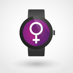 Smart watch icon with a female sign