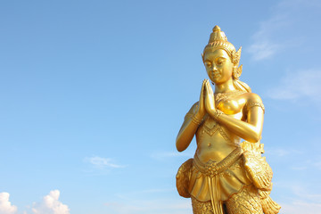 Fototapeta na wymiar Thai Female Angel Statue