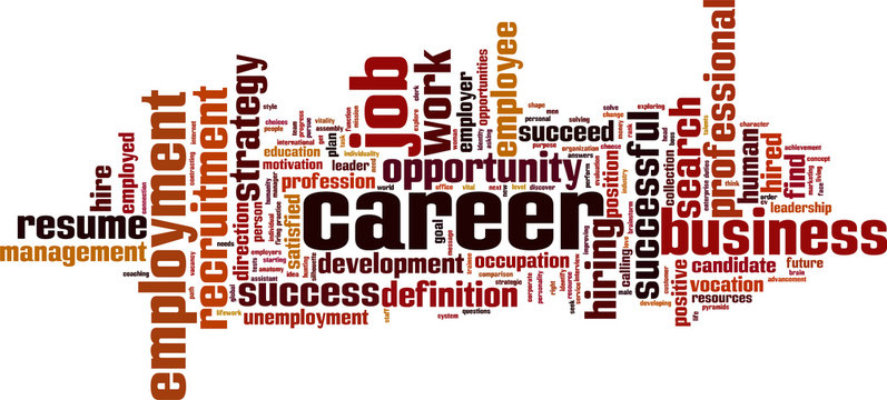Career word cloud concept. Vector illustration