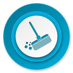 broom icon, clean sign