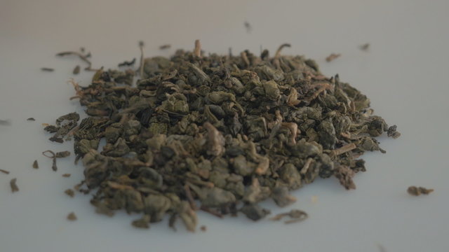 Heap of Chinese green tea
