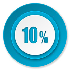 10 percent icon, sale sign