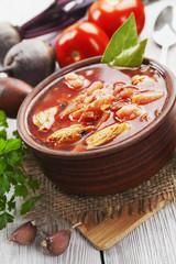 Borsh. Russian traditional dish