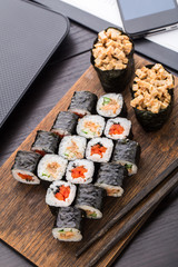 Quick sushi lunch in the office