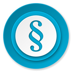 paragraph icon, law sign