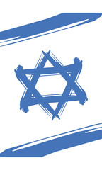 Israel grunge flag