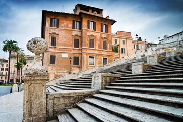 Fototapete Rund Spanish Steps in Rome, Italy © ivoha