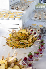 Fruit and dessert buffet