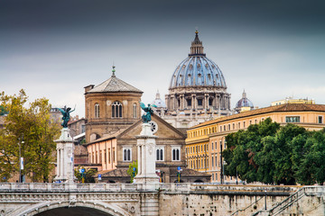 View of St. Peter's Basilica and Ponte Vittorio Emanuele