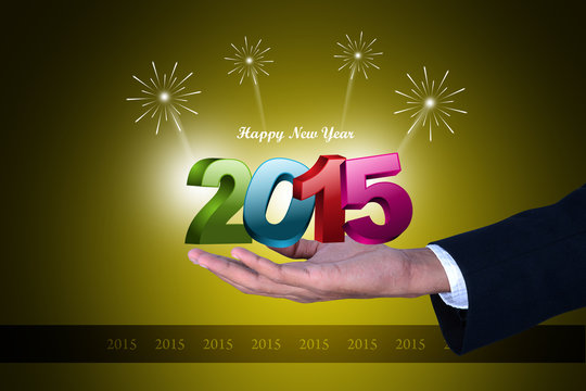 New Year 2015 celebration concept