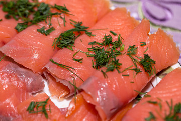 smoked salmon with dill