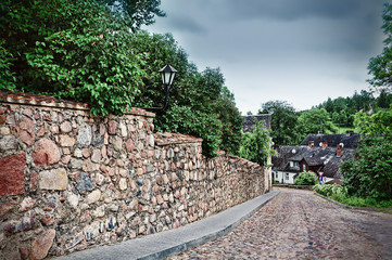 An old and grungy street in Latvia, Kandava