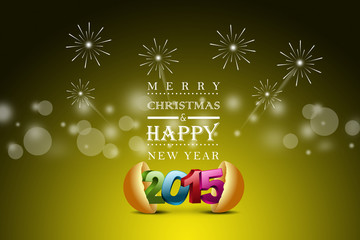 Happy New Year 2015 celebration concept