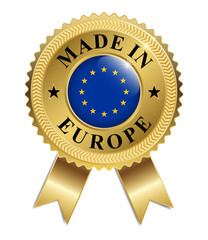 Made in Europe (Gold) - obrazy, fototapety, plakaty