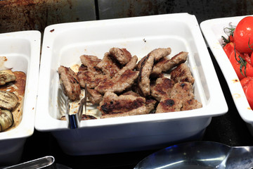 Roasted meat on a plate