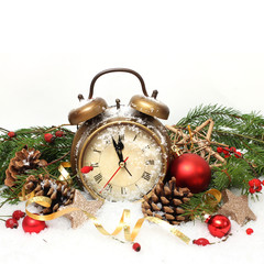 new year clock before midnight