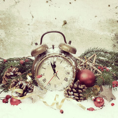 new year clock before midnight