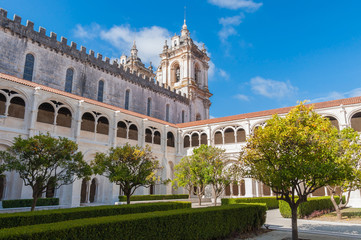 Fototapeta na wymiar Courtyard of Alcobaca Monastery