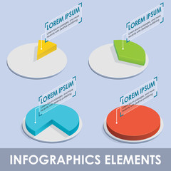 Vector isometric infographic diagrams