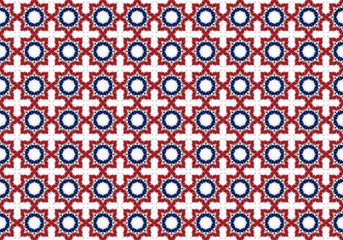 Ethnic pattern. Abstract kaleidoscope  fabric design.