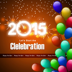 Happy New Year 2015 celebration concept