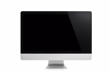 Computer display isolated on whit