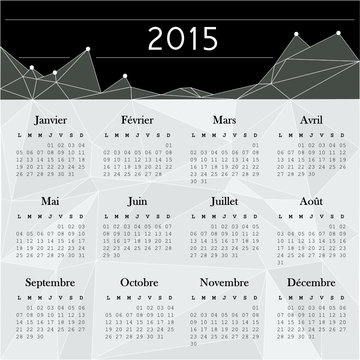 Calendrier 2015 vector