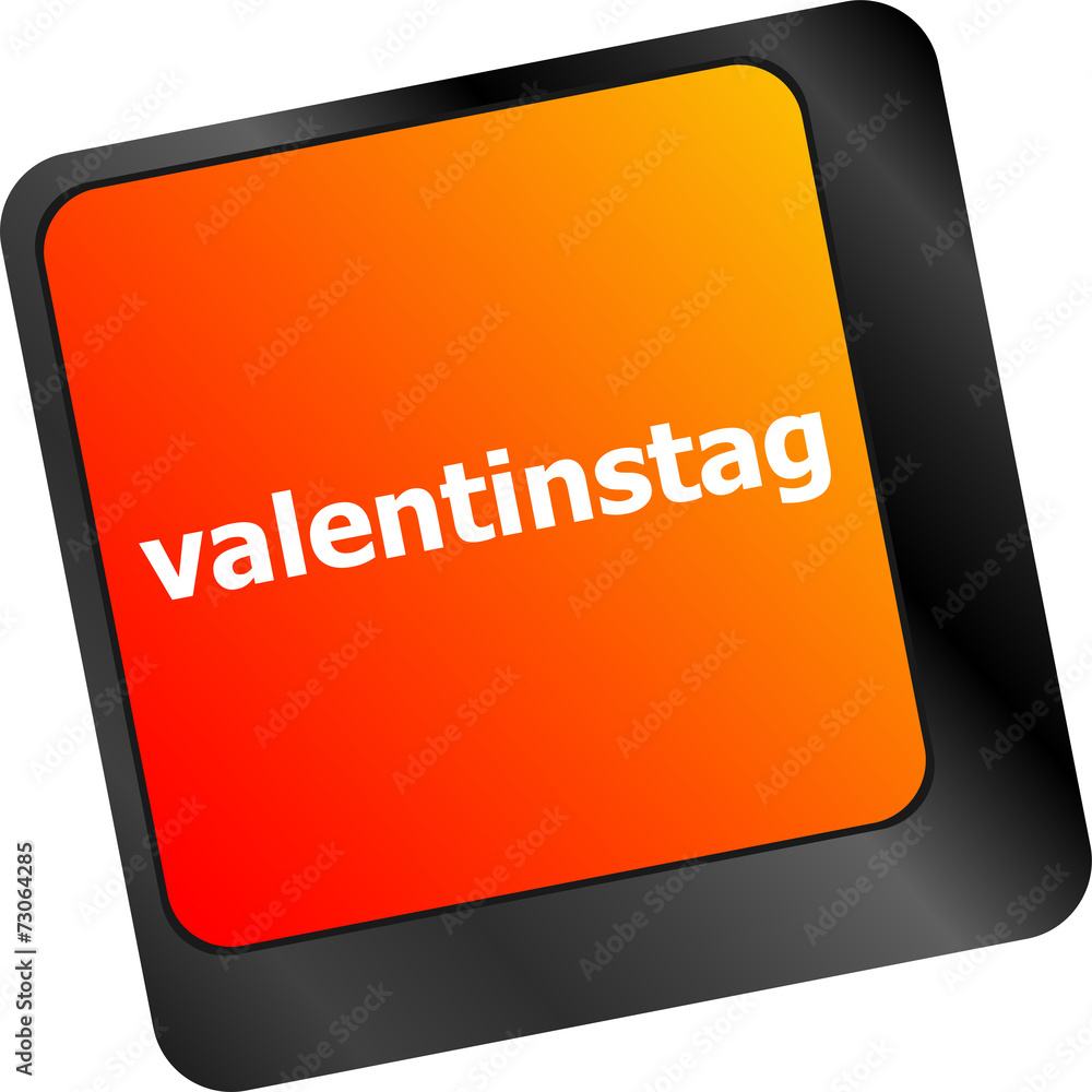 Poster valentine message on keyboard enter key