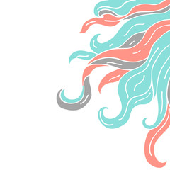 Obraz premium Frame from curls vector