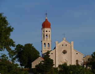 Fototapeta na wymiar The Parish church of St Francis of the village Betina