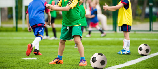 kids playing football soccer match