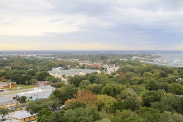 Aerial view from St. Augustine from lighthouse