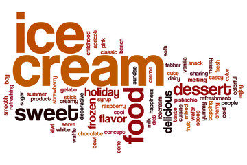 Ice cream word cloud