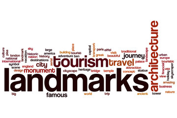 Landmarks word cloud