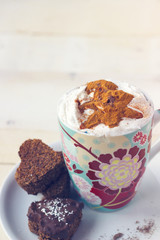 Christmas Coffee and Dessert. Christmas Background