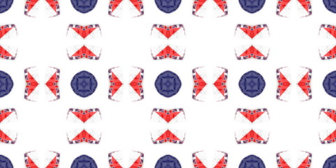 Ethnic pattern. Abstract kaleidoscope  fabric design.