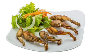 Grilled frog legs