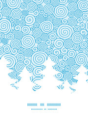 Vector abstract swirls Christmas tree silhouette pattern frame