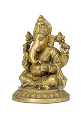 Fototapeta na wymiar Figurine of Hindu god Ganesha isolated with clipping path.
