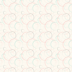 Abstract geometric line and round seamless pattern. Vector