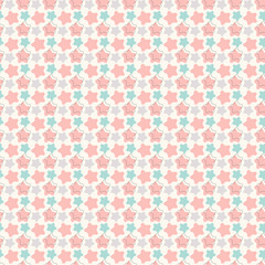 Abstract geometric retro star seamless pattern. Vector