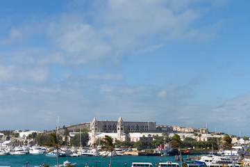 Fototapeta na wymiar Bermuda Harbor Skyline