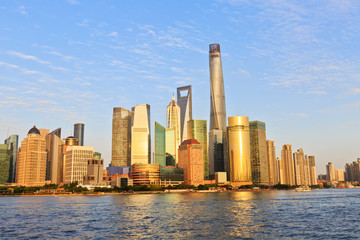 Beautiful Shanghai cityscape at dusk