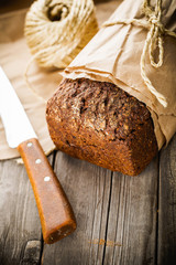 bread wrapped in paper