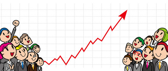 ビジネス　人々　グラフ